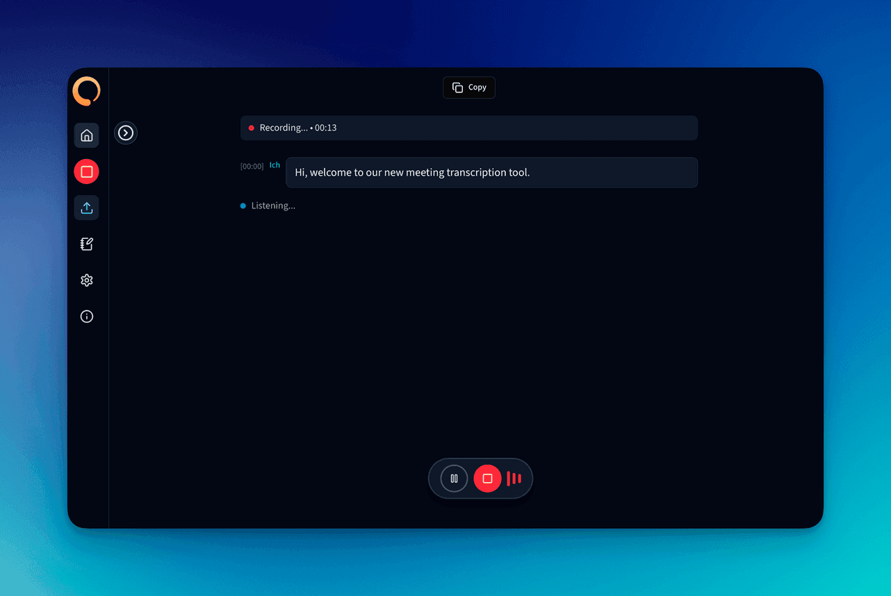 meetergo Log — local transcription on macOS and Windows