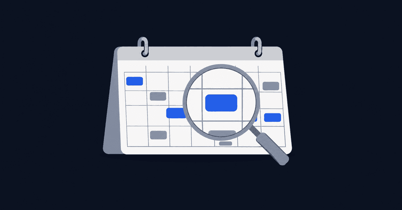 A scheduling booking page split in two, with an open padlock on one side turning into a closed padlock and an EU flag marker fading on the other