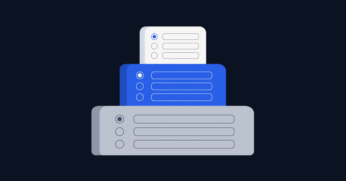 Typeform Tarife 2026 als Stufen, an denen jeweils ein monatlicher Antwortzähler das nächste Upgrade auslöst