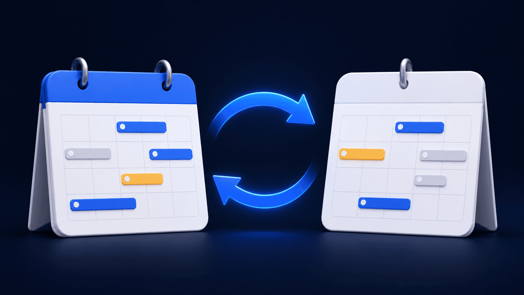 Two calendars syncing events in both directions