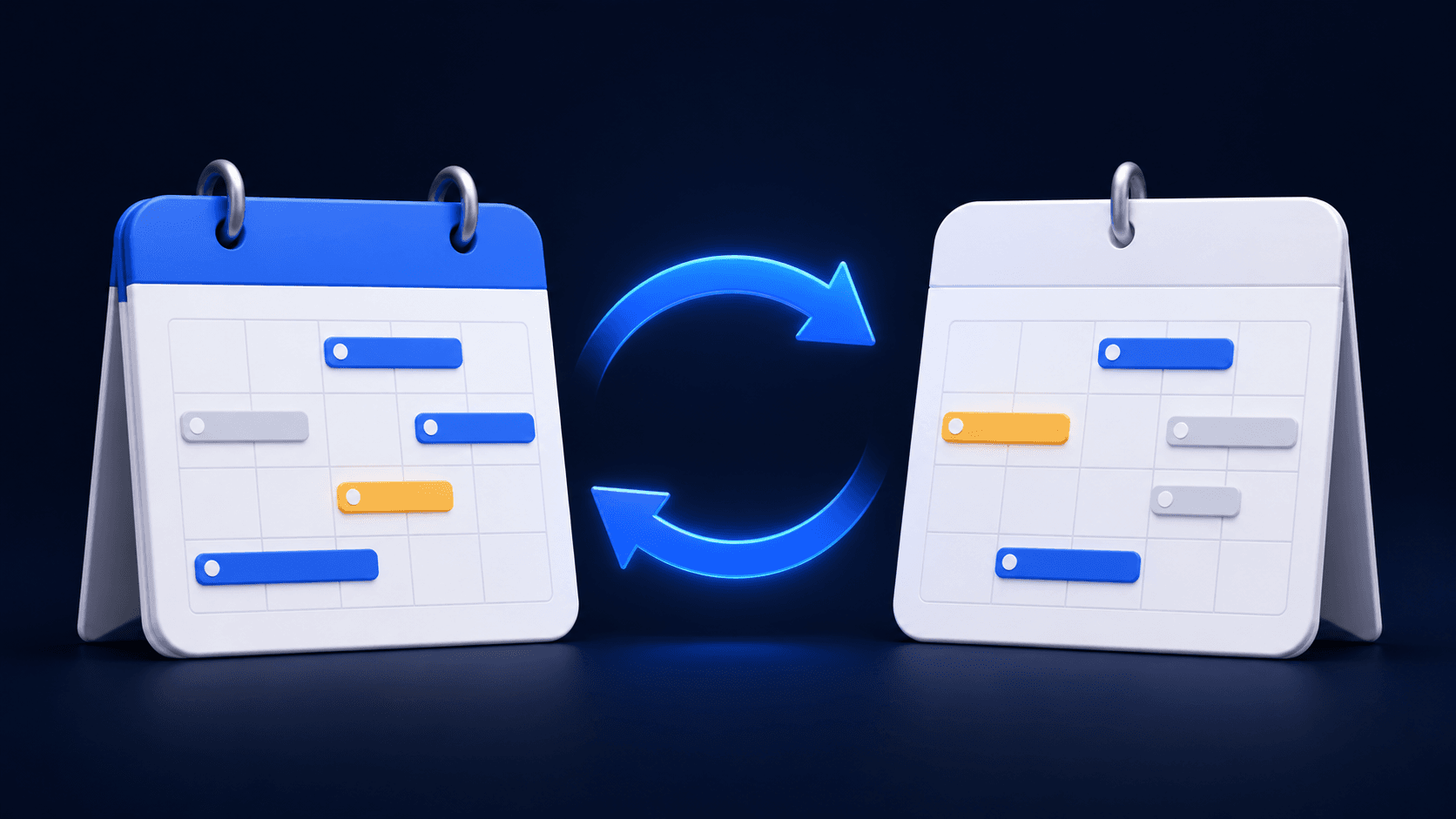 Two calendars syncing events in both directions