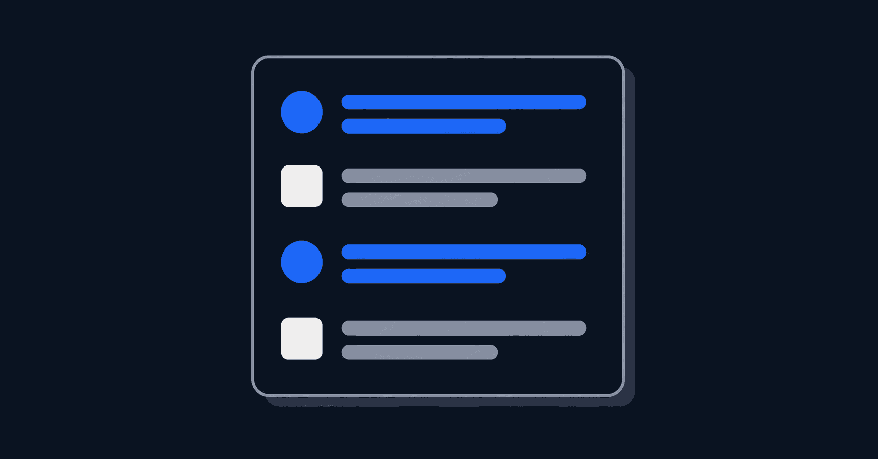 A meeting transcript drawn as flat blocks, each line tagged with a coloured speaker badge and one badge marked for review