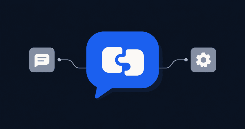 A business phone number connecting to a cloud platform, with a template approval queue and a per-message meter beside it