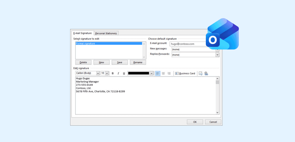 outlook signature