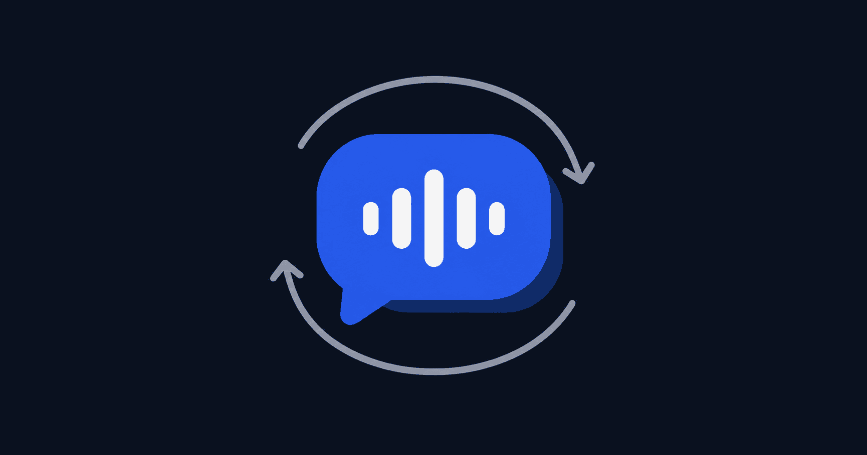 A phone call turning into a calendar entry: a voice waveform on the left, a confirmed appointment slot on the right, joined by a dotted handoff line