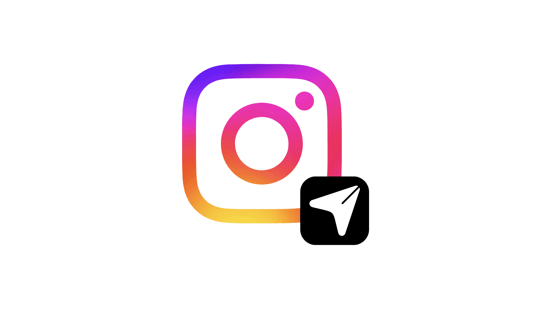 Instagram Logo und Nachricht Icon