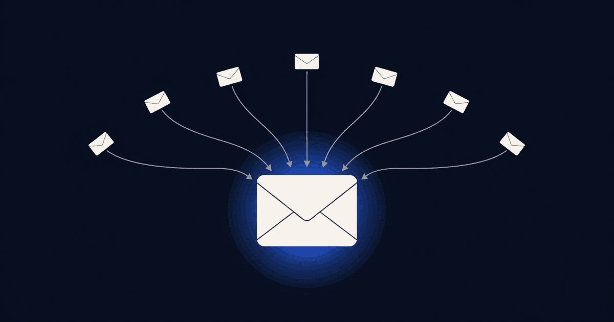 Ein Postfach, das innerhalb weniger Minuten von hunderten Newsletter-Bestätigungsmails geflutet wird, während eine einzelne Bankbenachrichtigung darin untergeht