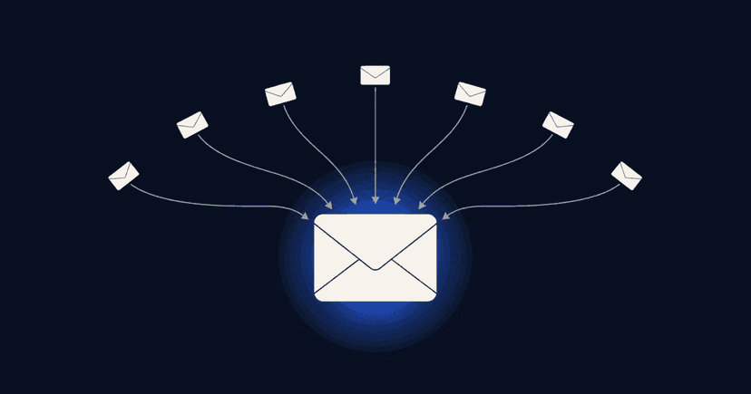 Ein Postfach, das innerhalb weniger Minuten von hunderten Newsletter-Bestätigungsmails geflutet wird, während eine einzelne Bankbenachrichtigung darin untergeht