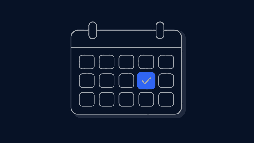 Illustration of a Calendly booking link turning an email thread into a confirmed calendar entry