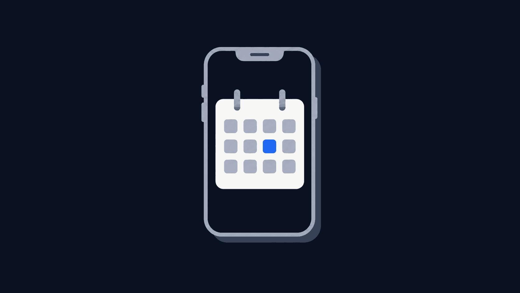 Pantalla de iPhone con varias apps de calendario abiertas y un enlace de reserva de citas al lado