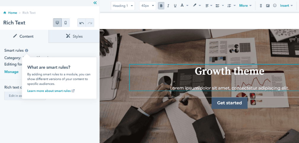 hubspot landing page erstellen