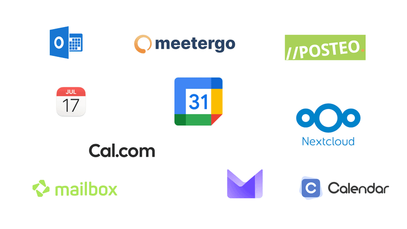 Google Kalender Alternativen Anbieter Logos