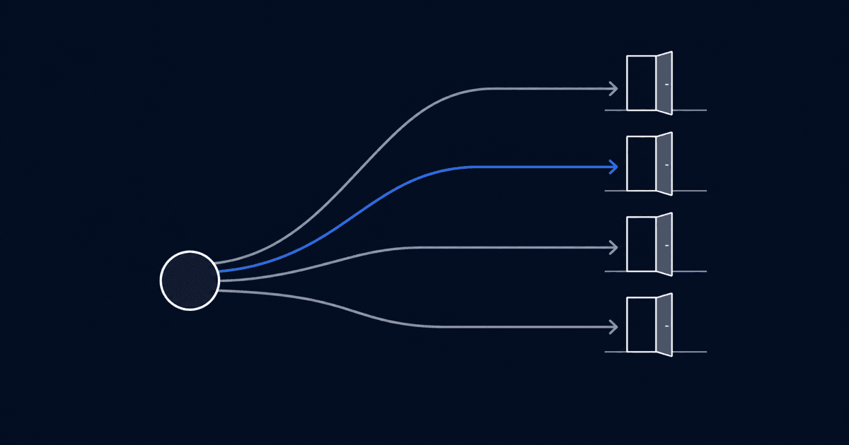When2meet alternatives: several distinct paths from one starting point, one highlighted