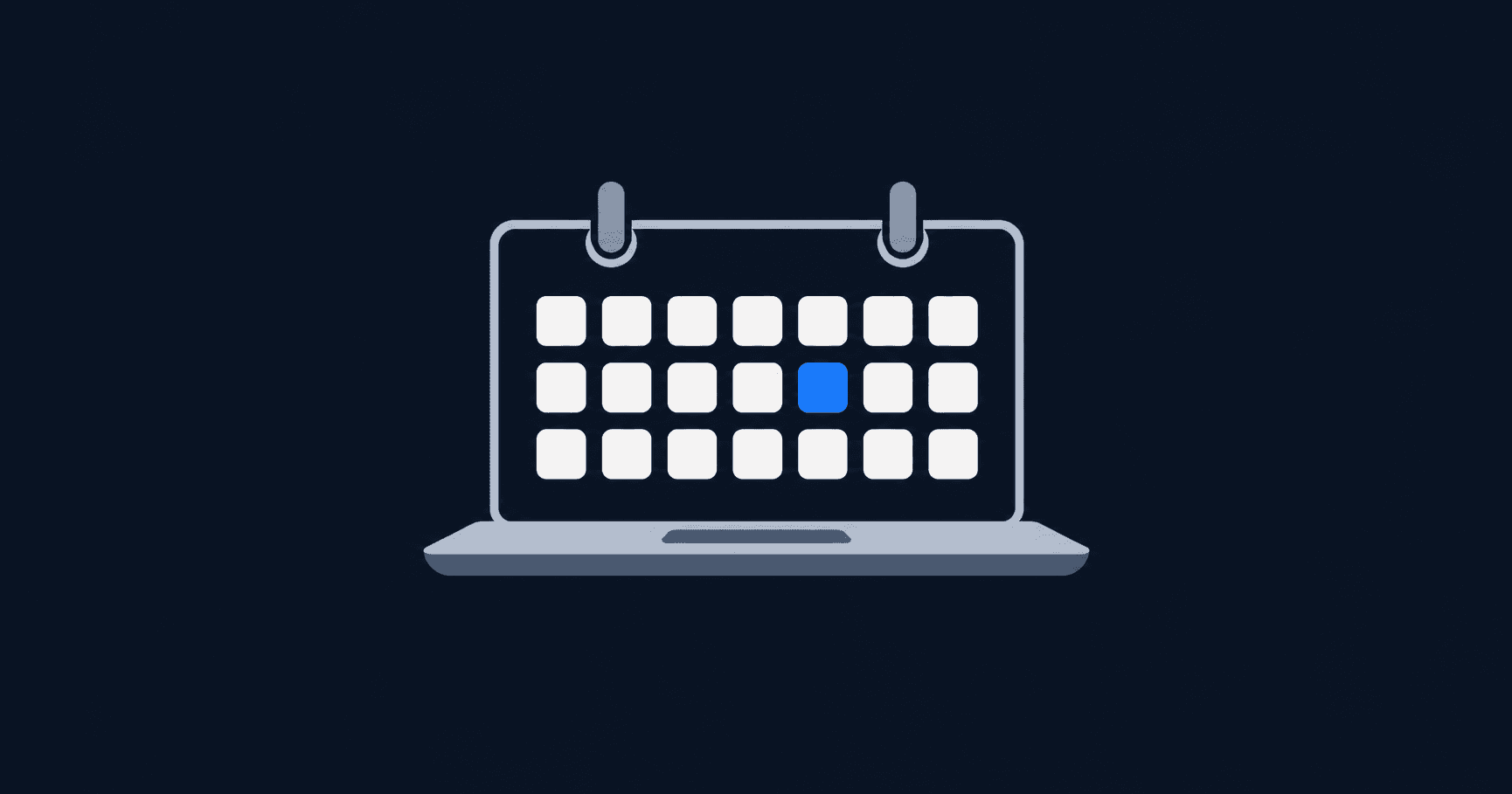 Pantalla de un MacBook con la app Calendario abierta, la lista de cuentas en los ajustes y un enlace de reserva que un cliente usa para elegir hora