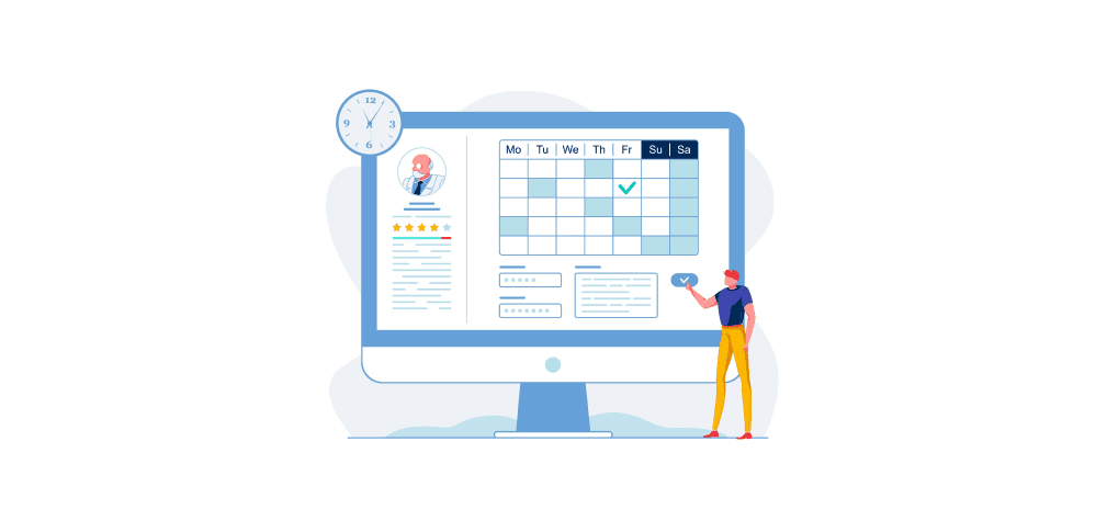 Online Buchungsseite in Webseite integriert