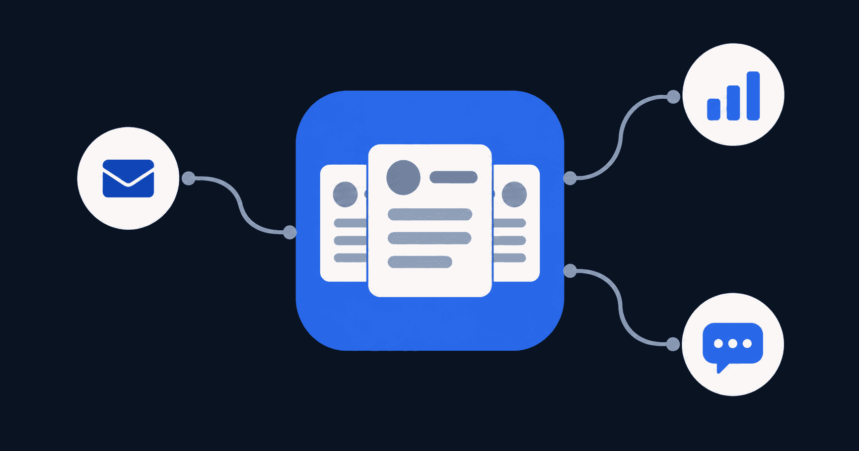 Schéma d'un CRM : la démarche de suivi client d'un côté, le pipeline logiciel avec ses étapes de l'autre