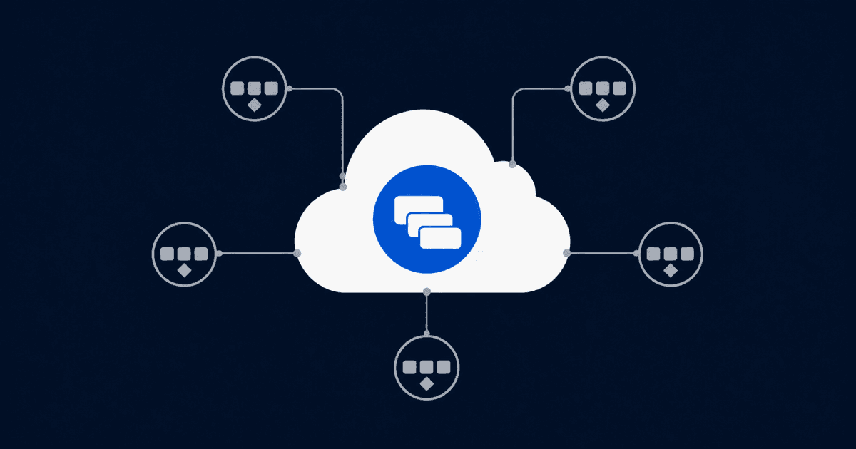 Customer records flowing from a browser into a cloud server marked with an EU location pin
