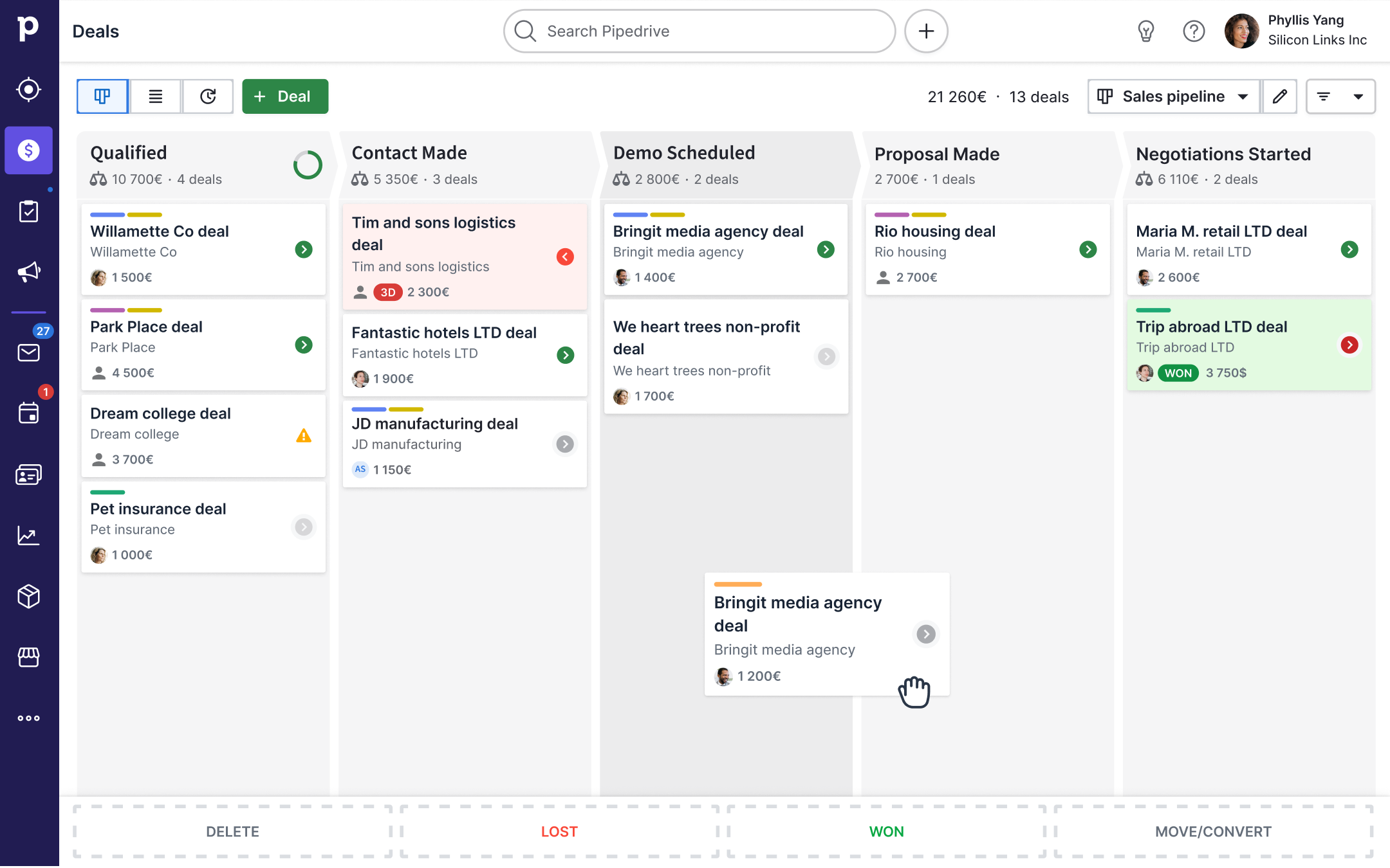 Vertriebssoftware | Sales CRM & -Hub | Pipedrive