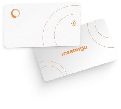 meetergo NFC Visitenkarte aus Kunststoff