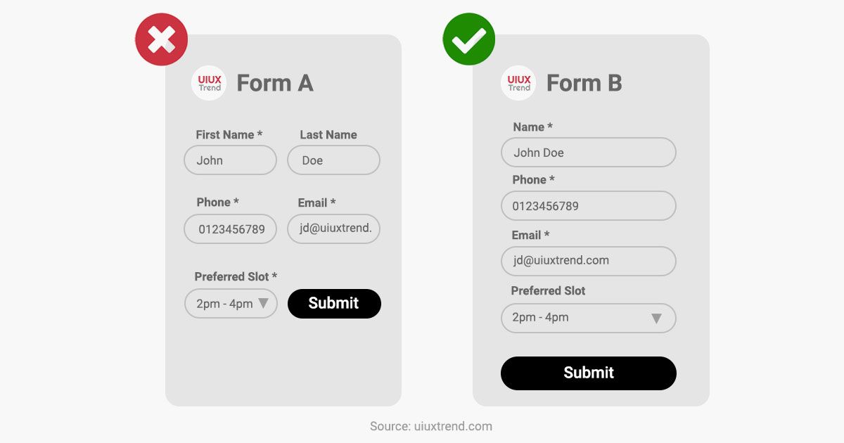 5 UI and UX Tips For Mobile Form Design Best Practices - UIUX Trend